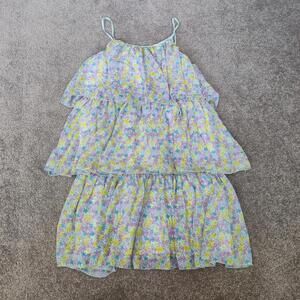 H&M Girl's Tiered Floral Midi Dress Size 7 8 Years Old